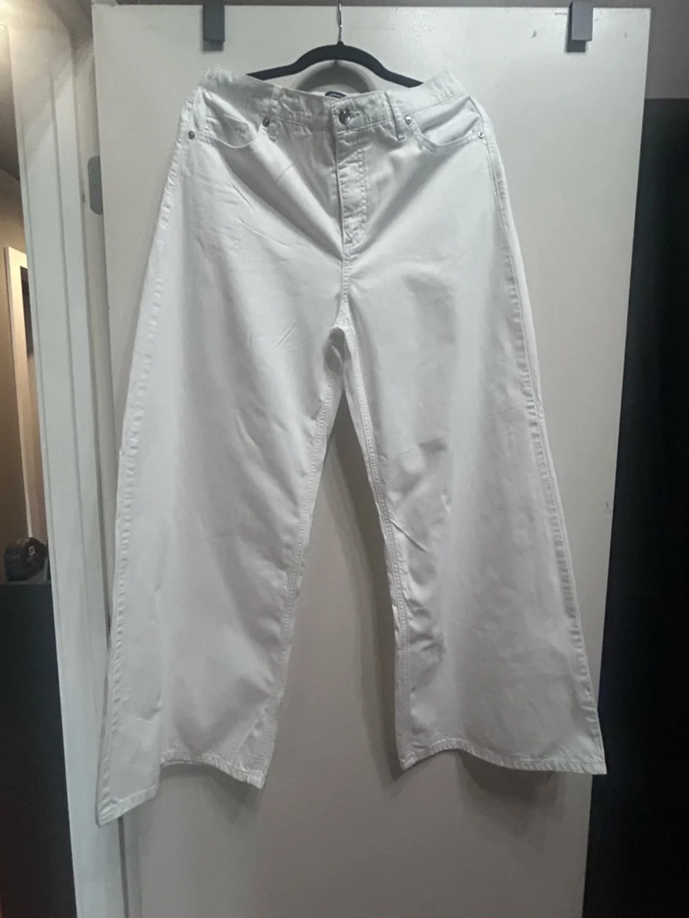 Wide Leg Women's Jeans Bright White - Picture 3 of 6